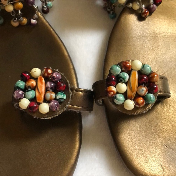 Sandals with 1” heel beaded - Picture 5 of 7